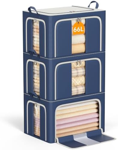 Clothes Storage Bins, 3 Openings by LeArex