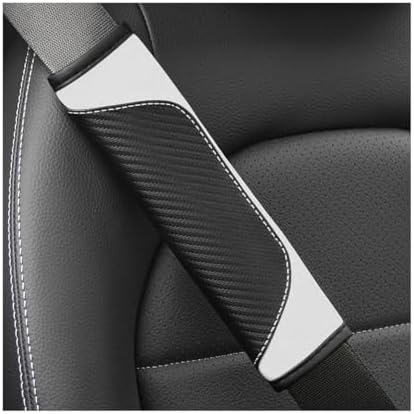 Osilly 2PCS Carbon Fiber Leather Seat Belt Shoulder Pads by Osilly