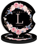 2pcs Letter L Car Coasters, Absorbent Universal neoprener Cup Holder Coasters by Unknown
