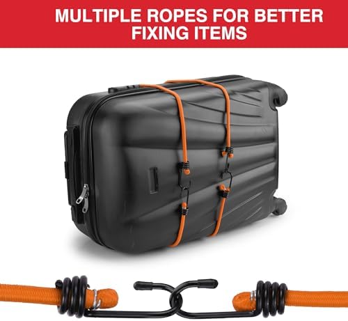 WORKPRO 24" Bungee Cords with Hooks, 4 Pack Heavy Duty Outdoor Bungee Strap - Image 4