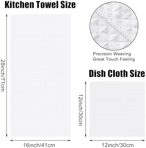 Homaxy Microfiber Kitchen Towels and Dishcloths Sets, 12 Pack - Image 4