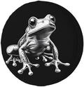White Frog Spare Tire Cover Dust-Proof Wheel Tire Cover Fit Trailer, SUV and by Foruidea