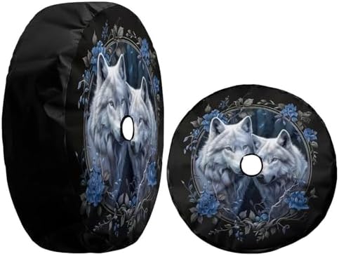 Wolf Forests at Night Moon Spare Tire Cover - Image 2