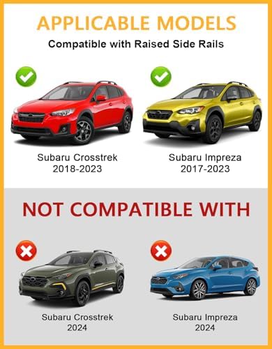 Roof Rack Cross Bars for Subaru Crosstrek 2018-2023 & Impreza 2017-2023 - Image 2