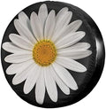 White Daisy Spare Tire Cover Dust-Proof Wheel Tire Cover Fit Trailer, SUV and by Foruidea