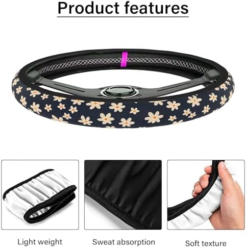 Steering Wheel Cover Neoprene Material Most Cars Men&Women Universal 15 inch - Image 2