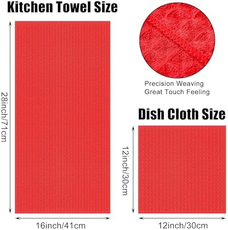 Homaxy Microfiber Kitchen Towels and Dishcloths Sets 8 Pack - Image 4