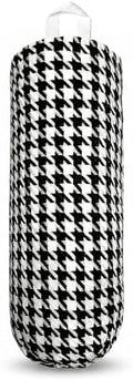 Plastic Bag Holder, Wall Mount Grocery Bag Dispenser, Yarn-dyed Houndstooth by HDDahua