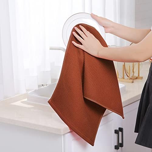 Homaxy 100% Cotton Waffle Weave Kitchen Dish Towels 8-Pack - Image 4
