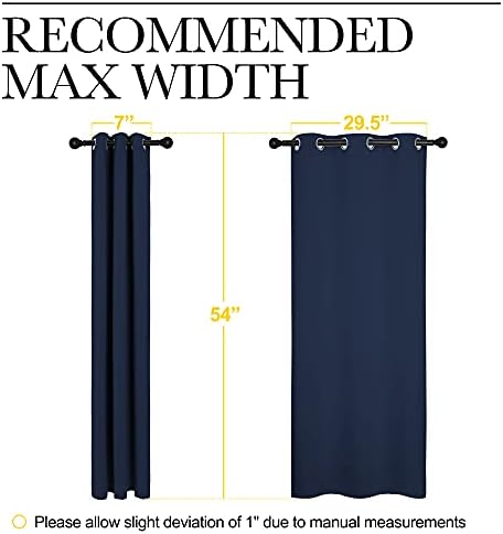 NICETOWN Navy Blackout Curtains - Image 6