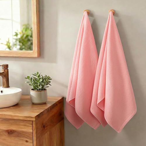 REDKISS 100% Cotton Waffle Weave Bath Towels 4 Pack - Image 2