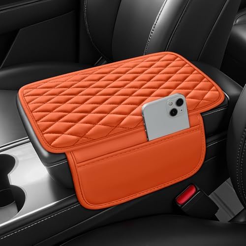 Leather Waterproof Car Armrest Console Pad by AuraSettle