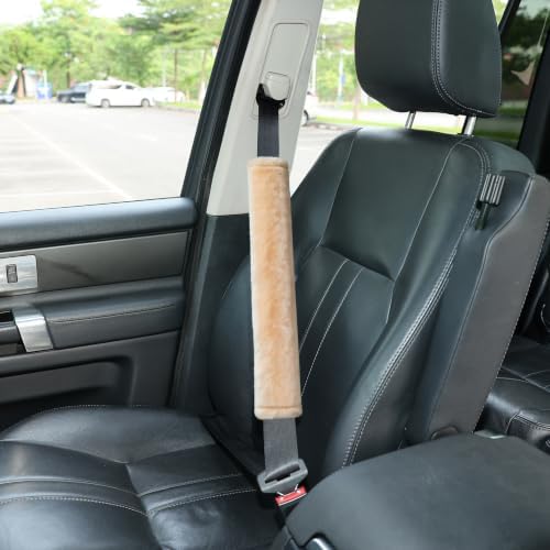 Amooca 15.7in Extra Long Furry Universal Car Seatbelt Cover Shoulder Pad by Amooca
