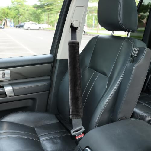 Amooca 19.7in Extra Long Furry Universal Car Seatbelt Cover Shoulder Pad by Amooca