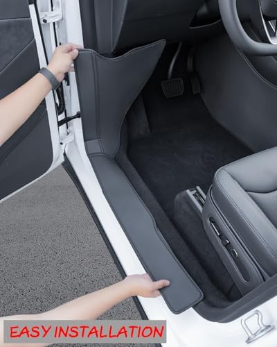 Model Y Juniper Door Sill Protector, 5 Seater Leather Fabric Door Sill - Image 5