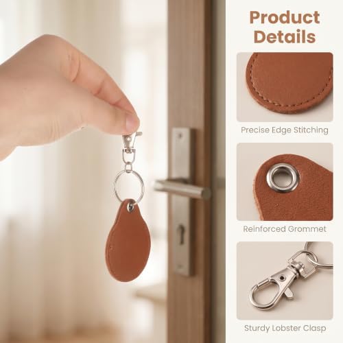 3 PCS RFID Key Fob Holder, PU Leather Key Fob Case Covers Protector - Image 4