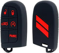 Key Fob Cover for Dodge Accessories 5 Button Key Fob Case by REMOCH