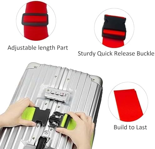 4 Pack Luggage Straps, Adjustable Travel Belt - Image 5