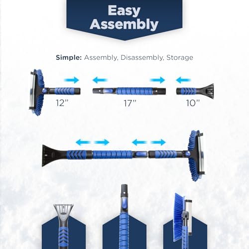 SNOWDRIFT 39" Ice Scrapers for Car Windshield | Snow Brush for Car | Extendable - Image 5