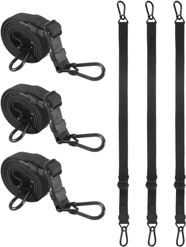 Heavy Duty 18" Flat Adjustable Carabiner Bungee Cords by LuckyStraps