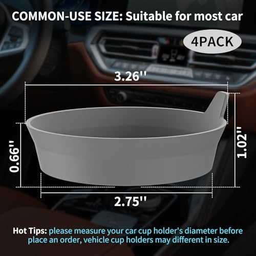 ME.FAN Car Cup Holder Coasters Silicone Cups Mats, Automotive Universal - Image 2