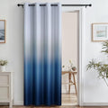 SimpleHome Ombre Gradient Blue White to Gray Curtains by SimpleHome