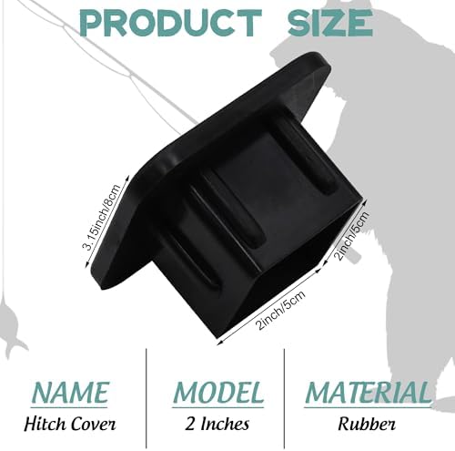 Trailer Hitch Cover, Wild Bear Fishing Tow Hitch Cover - Image 2