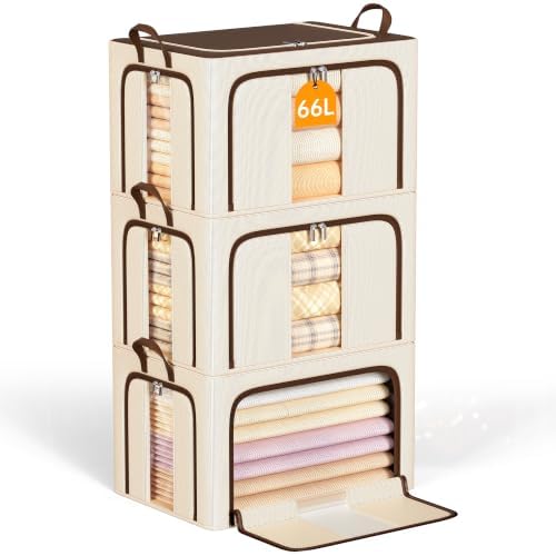 Clothes Storage Bins, 3 Openings by LeArex