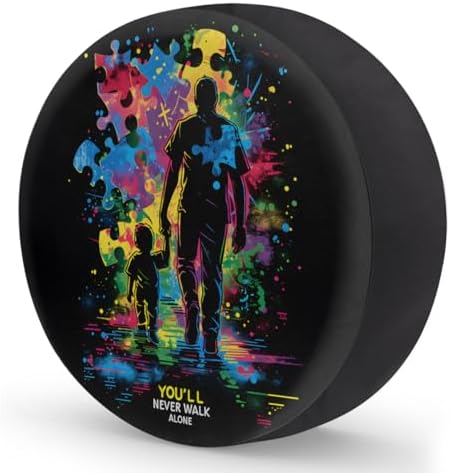 Autism Man Design Spare Tire Cover Dust-Proof Wheel Protector - Image 2