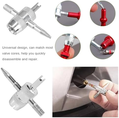 4-Way Valve Core Tool Tire Valve Tools, 4-in-1 Automobile Tire Valve Stem Core - Image 4
