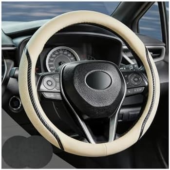 Beige Steering Wheel Cover by Muamos