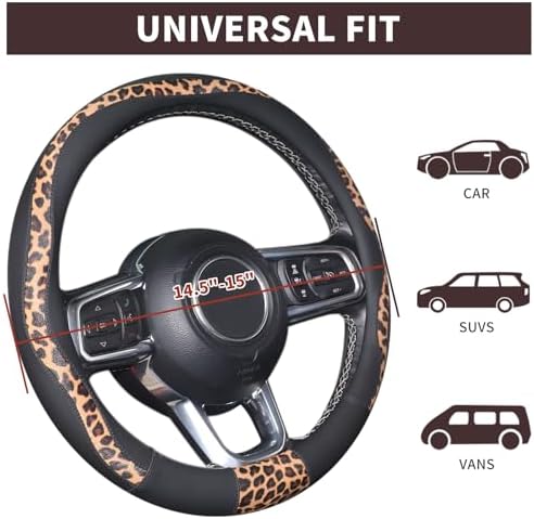 Leopard Print Steering Wheel Cover - Image 5