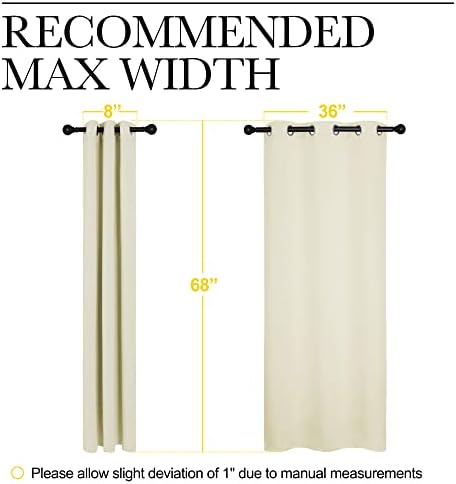 NICETOWN Kitchen Curtains for Decoration, 2 Panels, W42 x L68-inch - Image 7