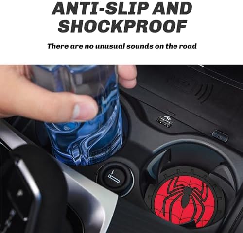 Cup Holder Insert Coaster for Marvel Spiderman2 Fans, Anti Slip Car Cup Coaster - Image 3