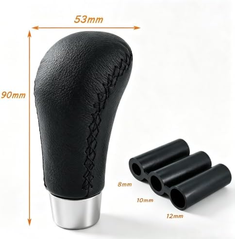 Lunsom Leather Car Shifting Head Type R Alloy Most Car Gear Shift Lever Knob - Image 5