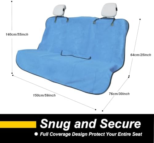 Back Seat Cover for Car Trucks Van SUV, Waterproof Rear Bench Towel Seat Covers - Image 4