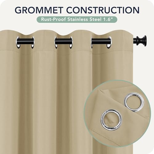 Outdoor Curtains for Patio Waterproof 6 Panels, Porch Sun Shade - Image 5