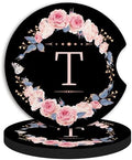 2pcs Letter T Car Coasters, Absorbent Universal neoprener Cup Holder Coasters by Unknown
