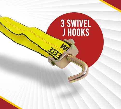Mytee Products 4 Pack 2" x9' Car Hauler Straps - Image 4