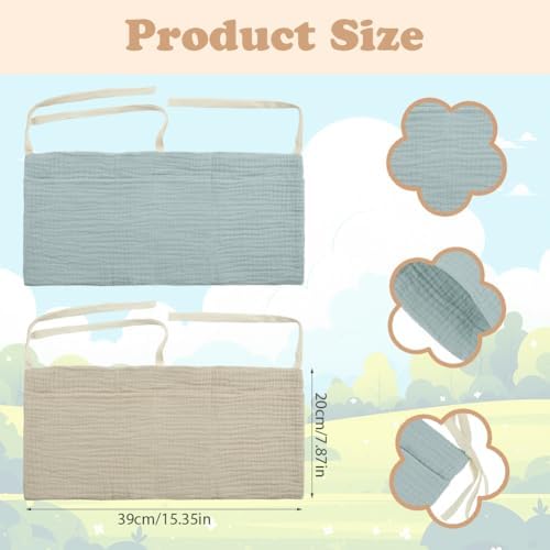 Flintronic Baby Crib Organiser, Baby Bed Storage Hanging Bag, Crib Organizer - Image 2