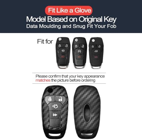 2pcs Compatible with Ford Key Fob Cover Case Key Chain - Image 2
