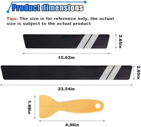 Car Door Sill Protector, Carbon Fiber Texture Threshold Sticker, Car Door Edge - Image 2