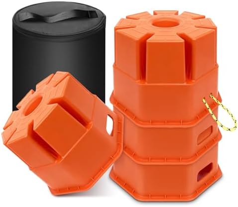 HOXWELL 4PCS 8''H RV Trailer Jack Block by HOXWELL