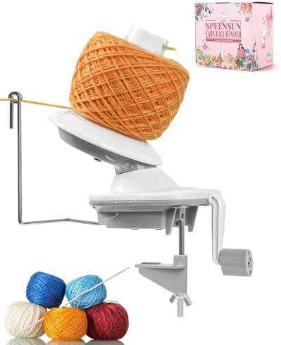 SPEENSUN 3.5 OZ Manual Yarn Cake Winder, Low Noise Spinner by SPEENSUN