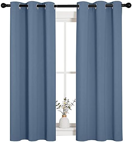 NICETOWN Kitchen Curtains, Stone Blue - Image 2