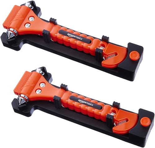 Amazon Basics Emergency Escape Tool, Window Breaker and Seatbelt Cutter by AmazonBasics