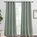 NICETOWN Greyish Green Blackout Curtains 90" Long by NICETOWN