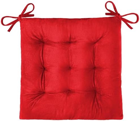 OVOV 1 Pack Chair Cushions for Dining Chairs 15.5"x15.5" Red by OVOV
