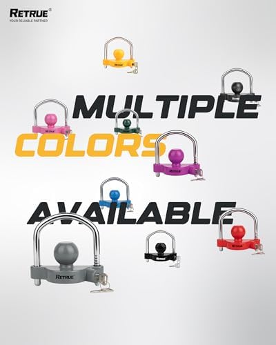 RETRUE Universal Trailer Coupler Lock, Heavy-Duty Hitch Ball Lock - Image 7