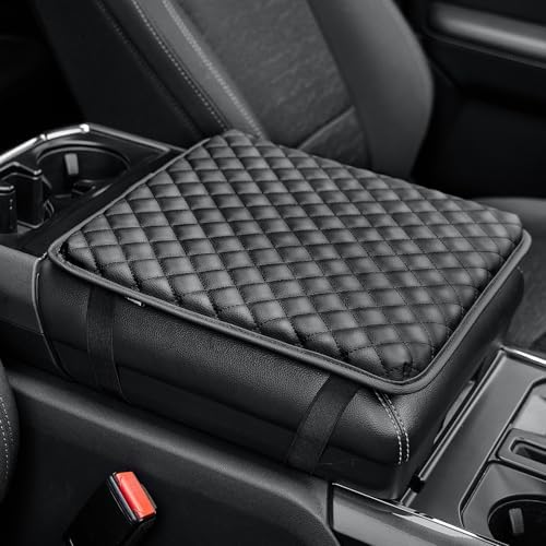 JOYTUTUS Center Console Cover for Full Size Truck, Leather Arm Rest Covers by JoyTutus